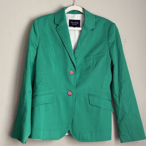 Bariloche Blazer Jacket Green Size 10 Preppy Collegiate Made in Spain - Picture 5 of 13